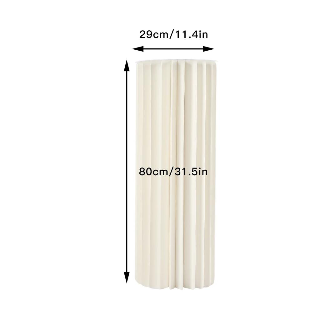 2 Pack Cardboard Vase Flower Column White Folding Cardboard Display Stand Cylindrical Wedding Table Decoration Garden Party 80cm