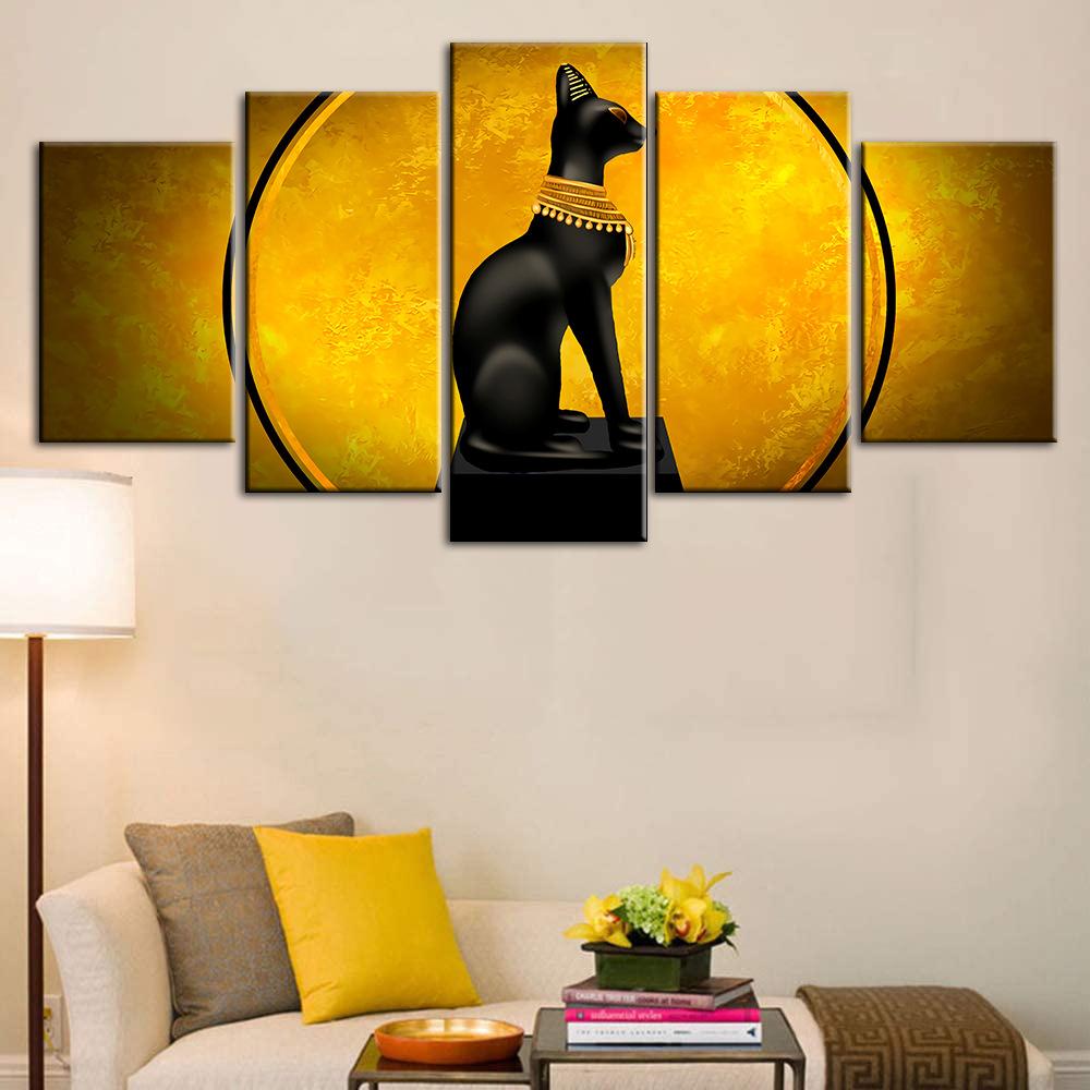 

5 предметов Древние египетские пирамиды Клеопатра настенное искусство холст постеры картины домашний декор для гостиной без рамки 20x35cm*2 20x45cm*2 20x55cm*1 No Frame