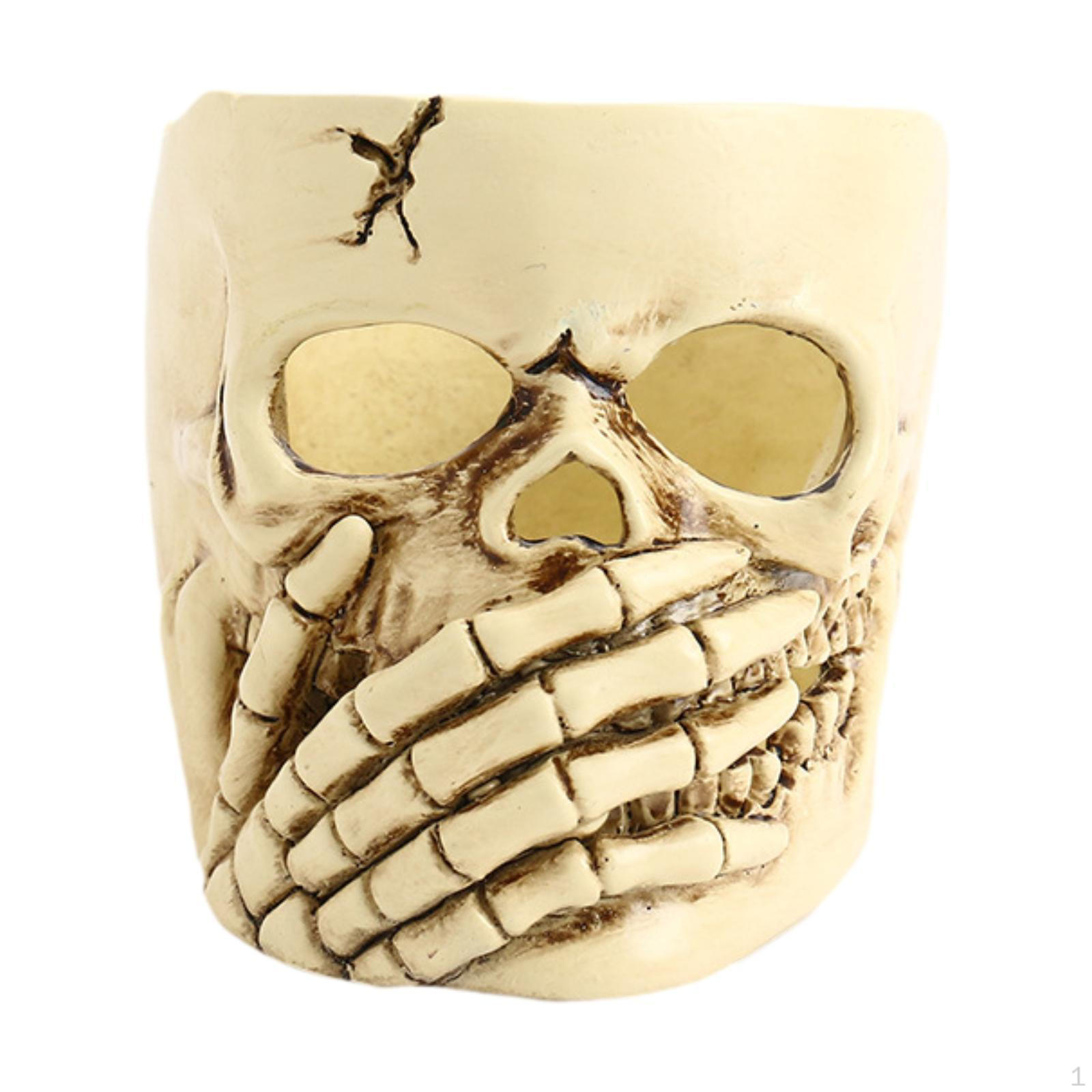 

Хеллоуїн Чай Свічник Стіл Центральна частина Колекціонування Художні ремесла Готичний тип Голова скелета Cover Mouth