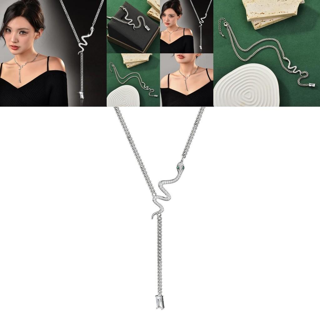 Unique Snake Bone Necklace For Women Bohemian Style With Mixed Material Charm