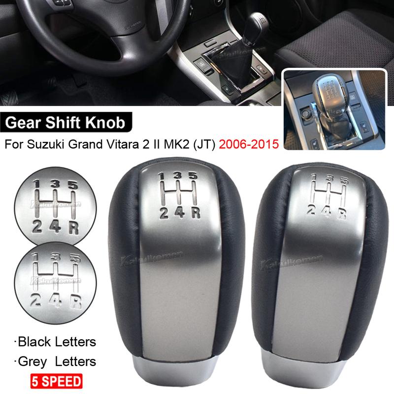 Car Accessories Manual Gear Shift Knob For Suzuki Grand Vitara 2 II (JT) 2006-2015 Manual shift lever Leather
