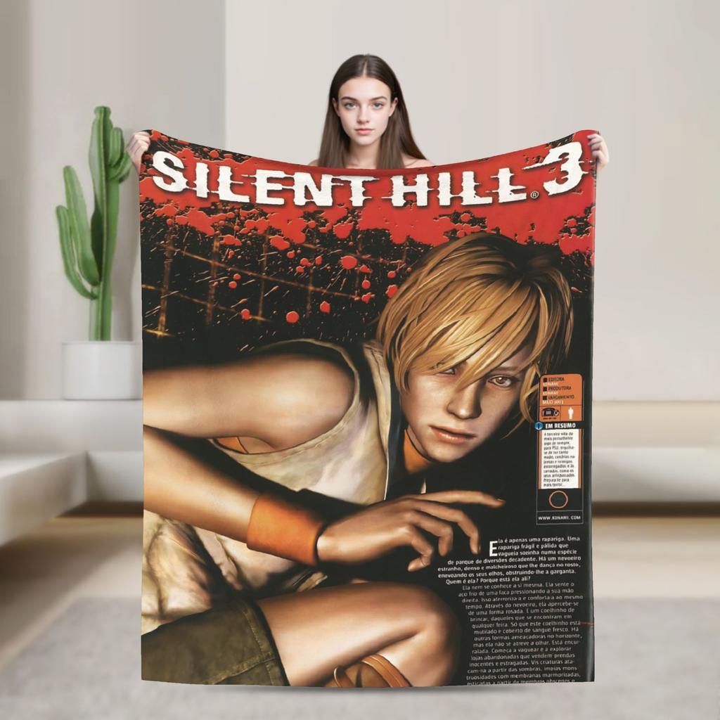 Silent Hill Horror Movie Games Super Soft Blankets Plush Bedding Throws Comfortable Couch Chair Flannel Bedspread Sofa Bed Cover