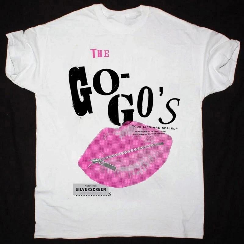 The Go-Go s Band Short Sleeve Cotton White All Size Shirt NT1738 XXXXL