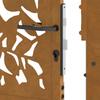 Garden Gate 100 X 175 Cm Weatherproof Steel Leaf Design