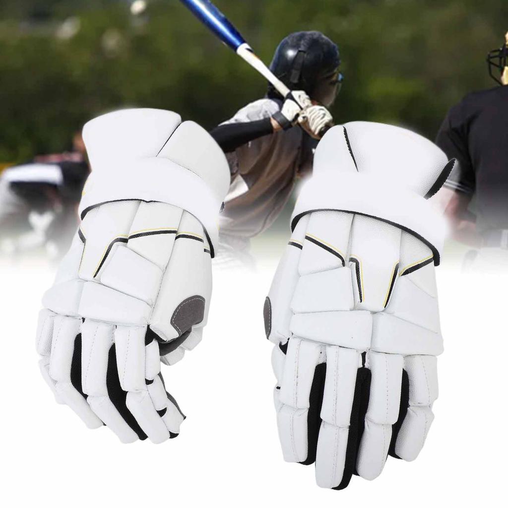 Men Lacrosse Gloves Flexible Ice Hockey Gloves Strong Grip Breathable Sweat Wicking Ventilated Palm