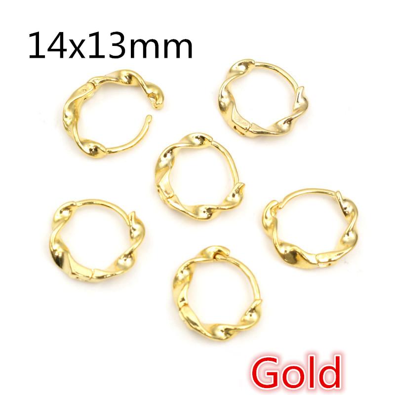 10pcs 3-Styles Gold Color French Earring Hooks Lever Back Open Loop Setting for DIY Earring Clips Clasp Jewelry Making Findings