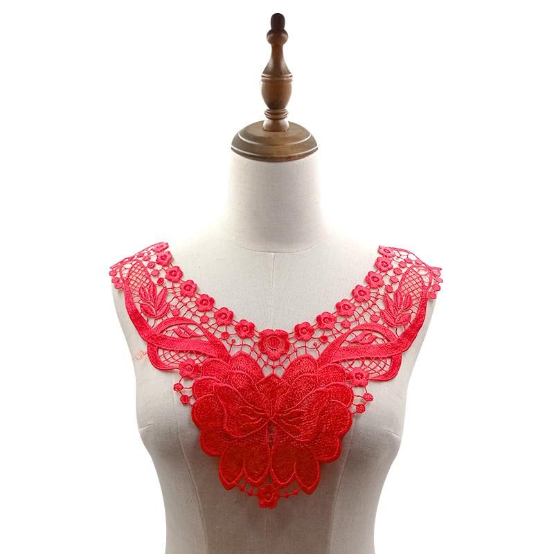 Guler din dantelă solubil în apă, Corsaj din dantelă, Guler fals gol, Accesorii vestimentare DIY, Dantelă pentru guler
