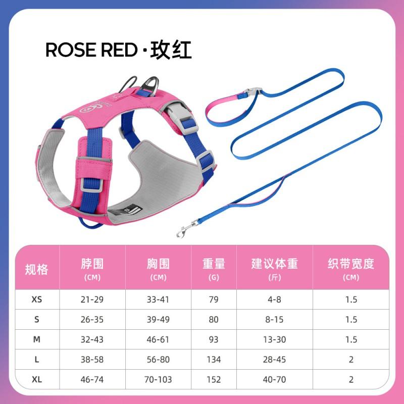 Lightweight Dog Harness With Reflective Stripes Waterproof Quick-Dry Nylon Adjustable Pocket GPS Tracker Outdoor Walking
