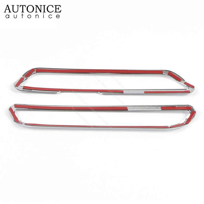 2pc Carbon Fiber Color Rear Fog Light Lamp Cover Fit for Ford Explorer