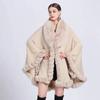Imitation Fur Cape Women Winter Clothing Thick Warm Ponchos Female Shawl Cloak Cardigan Loose Long Coats