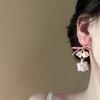 Sommer Pink Pfirsich Herz Kirsche Ohrringe Perlen Maiglöckchen Katzenaugen Perlenohrringe Süßes Temperament Ohrringe Eleganter Schmuck