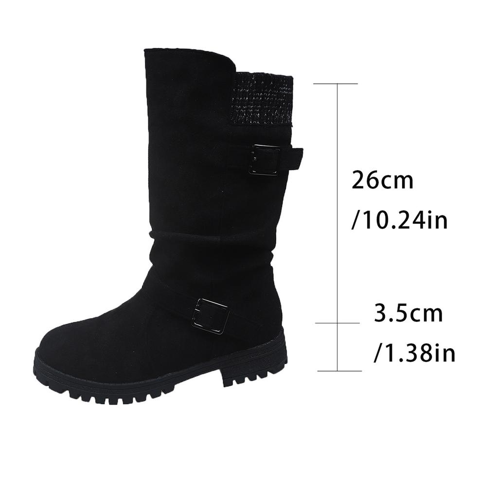 Autumn and Winter Korean Fashion Comfortable Women's Boots Mid Top Boots Thick Bottom Mid Heel Western Cowboy Boots Wholesale