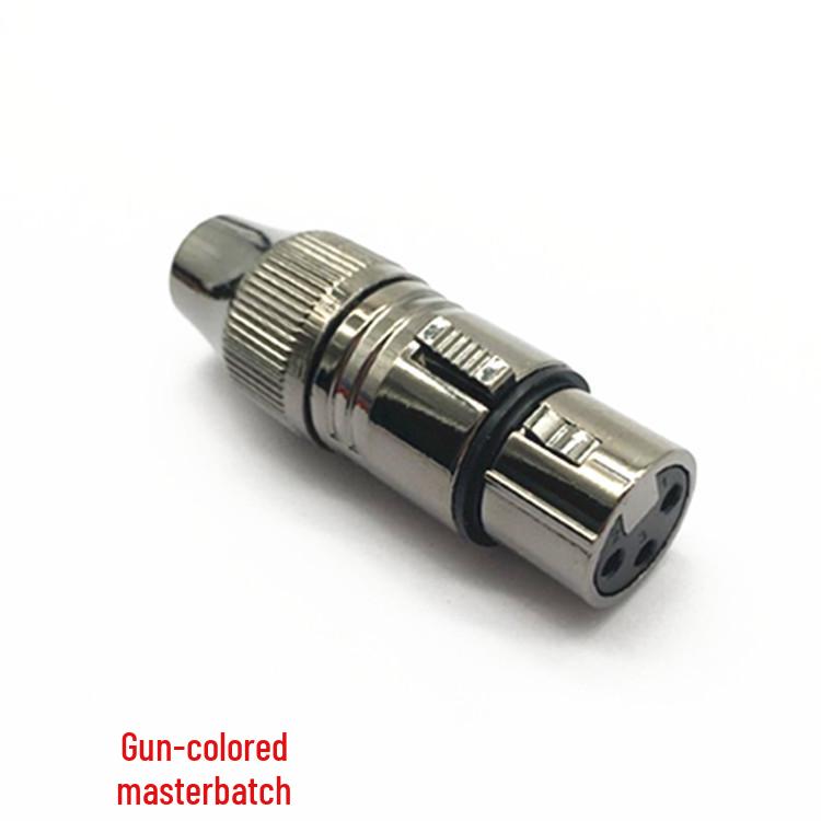 Gold-Plated Gunmetal 3-Pin XLR Male & Female Audio Plug