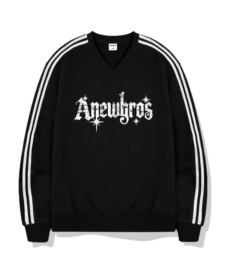 ANEWBROS Rusty Oversized Track V-Neck Sweatshirt 5 Colors [Anbv_9004]