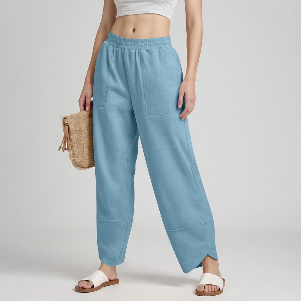 Womens Sweatpants With Pockets Solid Color