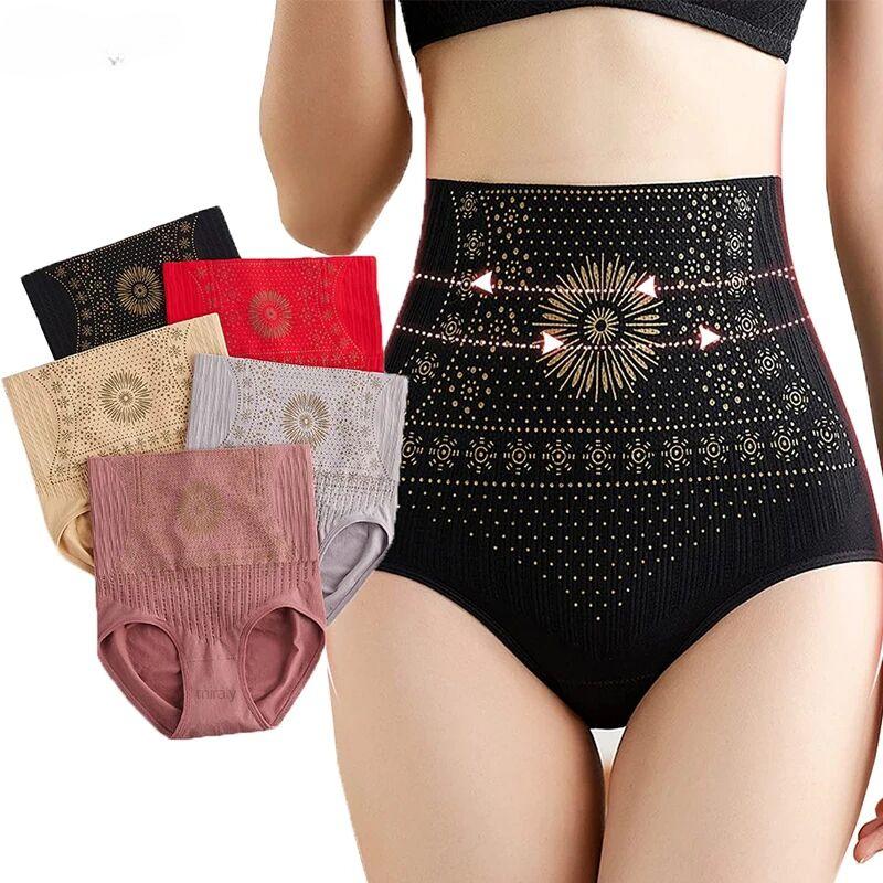 Chiloți fără sudură pentru damă Chiloți cu burtă plată cu talie înaltă Lenjerie de corp Confort postpartum Pantaloni abdominali Slip