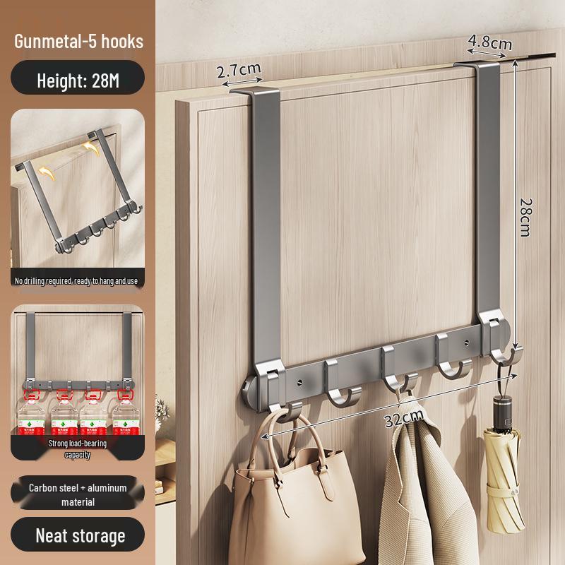 Silent Adhesive Wall-Mounted Clothes Hanger Hook for Bedroom Doors