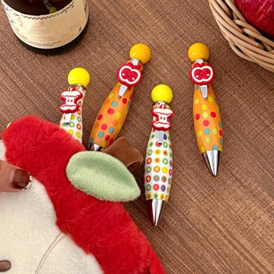 Creative Ballpoint Pen Smooth Writing Twisting Bowling Ball Pen Dopamine Vibrant