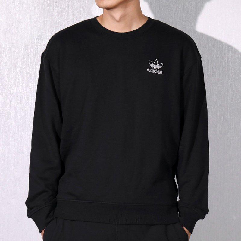 Adidas Originals Graphics Crew Neck Fashion Comfortable Sweatshirt Men Sweatshirt Black DN8043