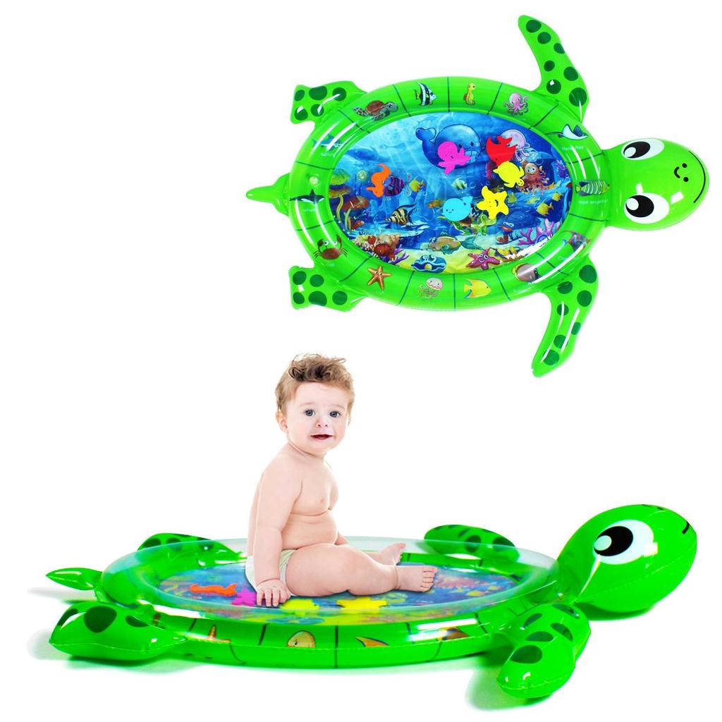 30-Silk Thickened PVC Inflatable Water Mat for Baby and Toddler Crawling, Summer Cooling Ice Pad Cushion