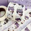 New 500Pcs/Roll Cat Dress Up Love and Deepspace Anime Sticker Xavier Zayne Rafayel Ralayo Decorative Stickers