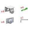 SUPRA 2 DOOR HARDWARE KIT EXT + INT THICKNESS 16 DOOR THICKNESS MAX.16mm. SGM 30 EXT/INT