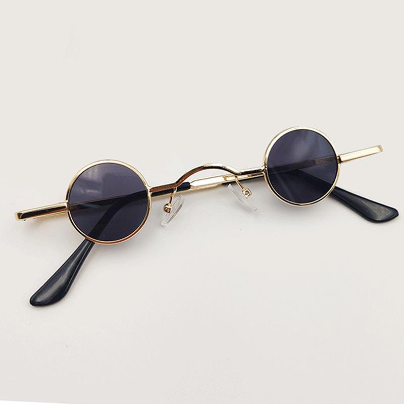 Retro Round Small Frame Mirror Glasses: Hip Hop Street Style Mini Sunglasses