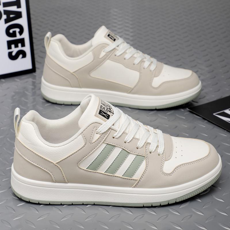 

Новые мужские классические модные низкие кроссовки для скейтбординга на толстой подошве, удобные кроссовки для баскетбола на мягкой подошве 44 хаки/бежевый