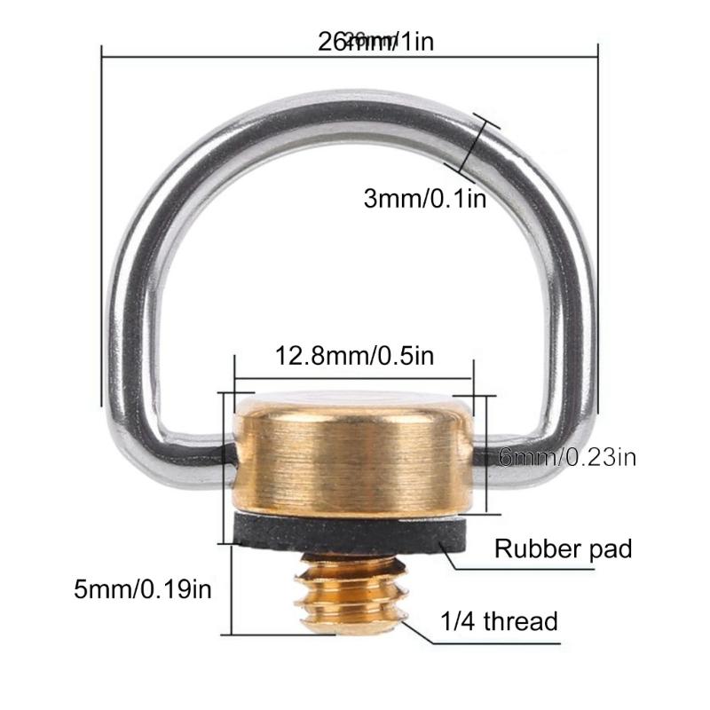 D-Rings Camera Screws Quick Screws for Camera Straps Camera Tripods Action Camera Stands DSLR Camera Screw