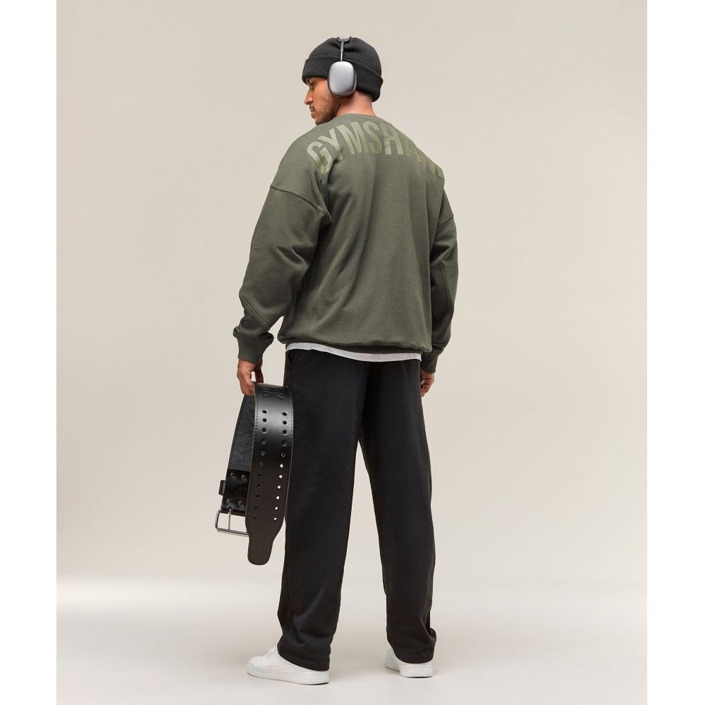 Gymshark Power Crew Strength Green A2c9g Ecjh