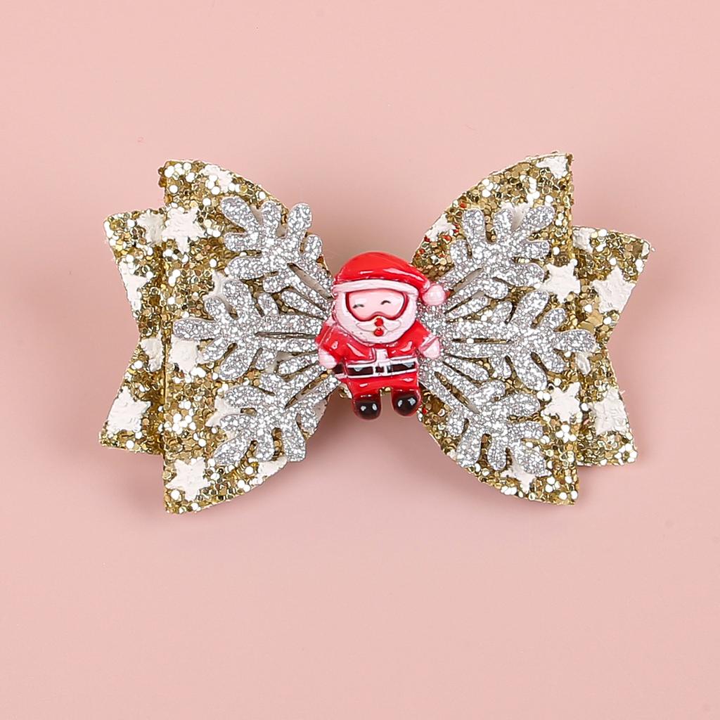 1/4pcs Christmas Hair Bows Hair Clip For Cute Girls Kids Hairpin Barrettes Headwear Children Christmas Party Hair Accessories