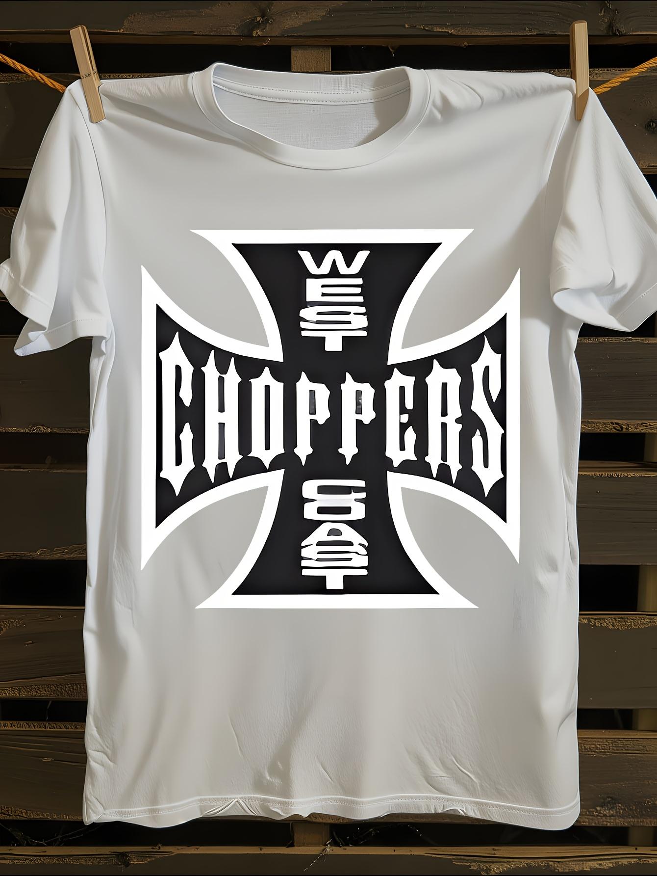 West Coast Choppers Graphic T-Shirt Mens Tshirt Womens Tshirts with Letters Print Short Sleeves T-Shirt Casual Street Tee Shirt Top XXXL