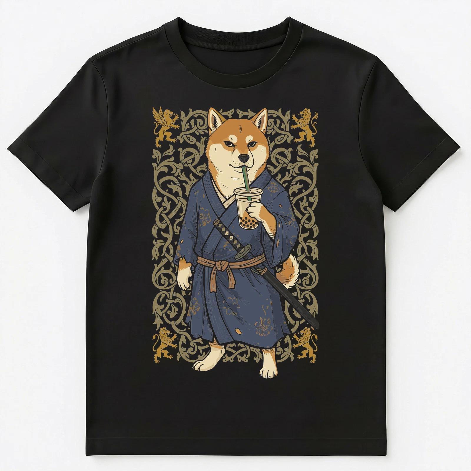 

Shiba Inu Owner Boba Tea Samurai Dog Lover Unisex T-Shirt S