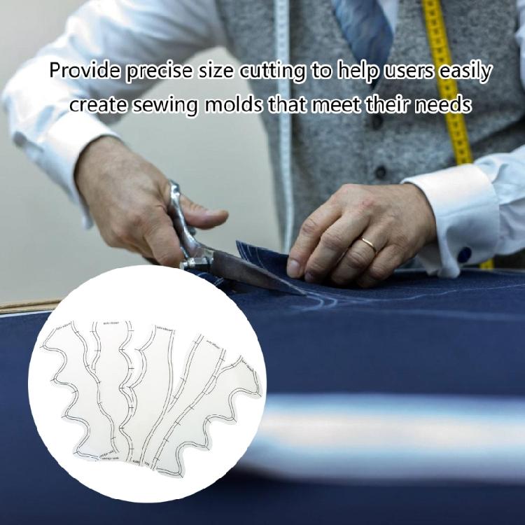 5 Pcs Quilting Ruler Quilting Templates Clear Wave Ruler Sewing Ruler for Patchwork Crafting Splicing