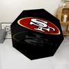 San Francisco 49ers LOGO Print Automatic Umbrella, 8 Rib Iron Frame, Plastic Handle, Suitable for Outdoor Travel &Daily , Ideal Gift