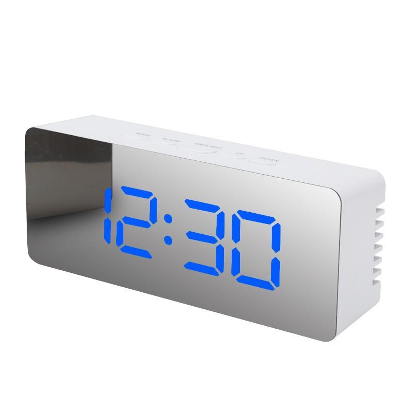 Ins Style Simple and Fashionable LED Alarm Clock Multi-functional Electronic Mirror Clock Student-specific Digital Clock Bedroom Time