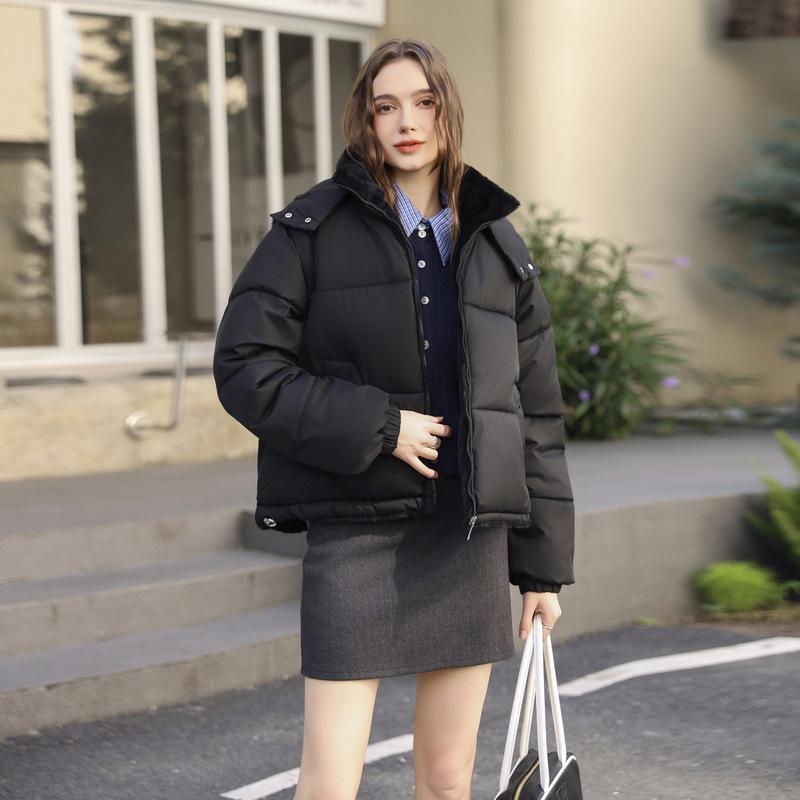 Cotton Coat, Cotton Jacket, Hooded Cotton Jacket, Fashionable Simple and High-end Women's Bread Jacket