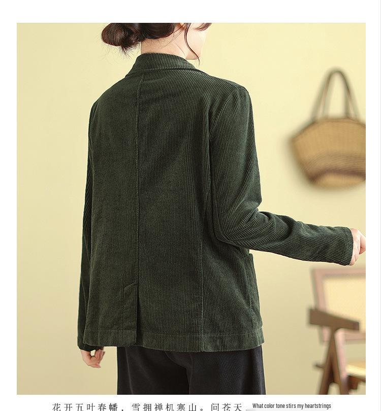 2026 Women's Solid Color Corduroy Cotton Jacket