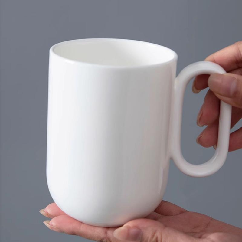 Gold Rim Bone china Coffee Cup New Household 370ml Underglaze Color Light Luxury Mugs Simple Fashion Personalized Water Cup 301-400ml