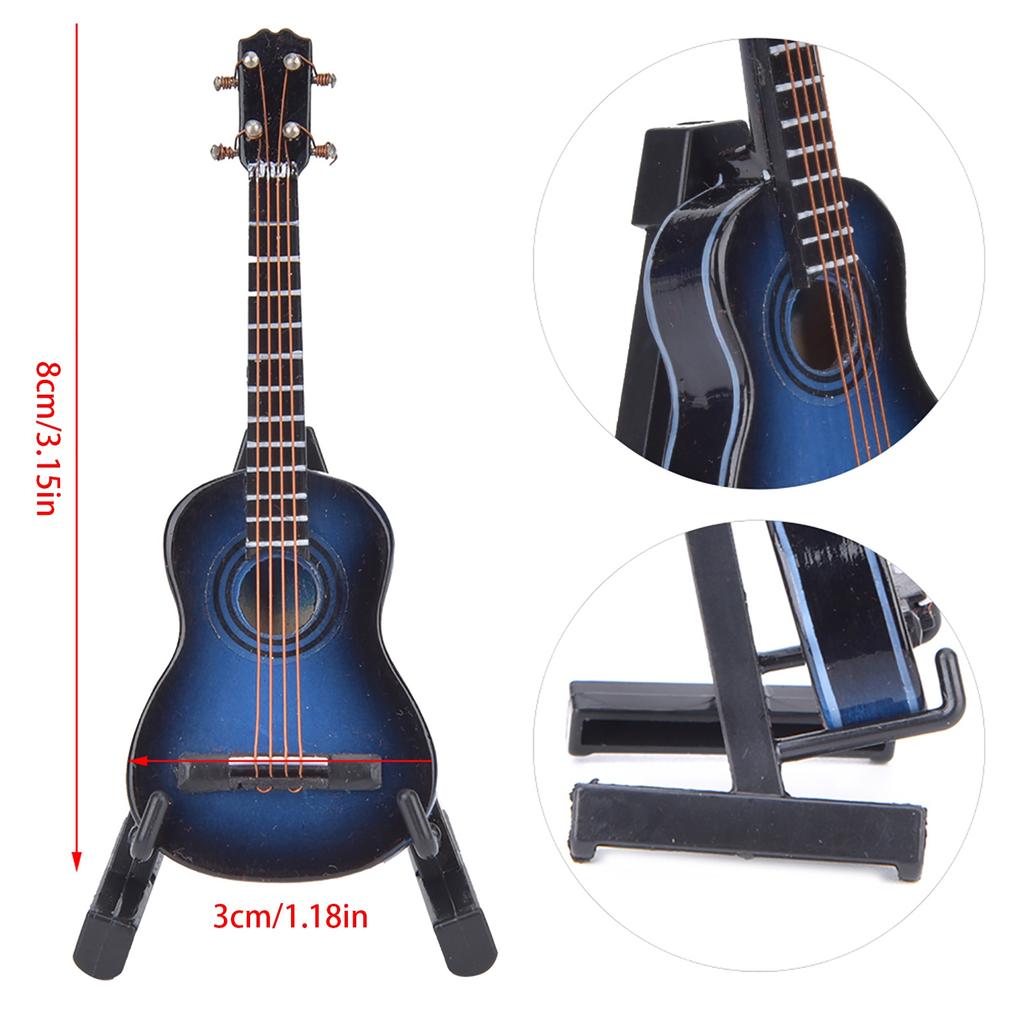 Miniature Classical Guitar Model Mini Wooden Guitar Desktop Decoration Ornaments