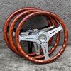 14 Zoll 358mm Klassisches Holzlenkrad Universelles Rennsport-Sportlenkrad 74mm Lochkreis