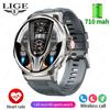 LIGE V69 Smartwatch 1,85" Stor Skærm Puls Blodilt Multi-Sport Vandtæt Udendørs Ur Sort