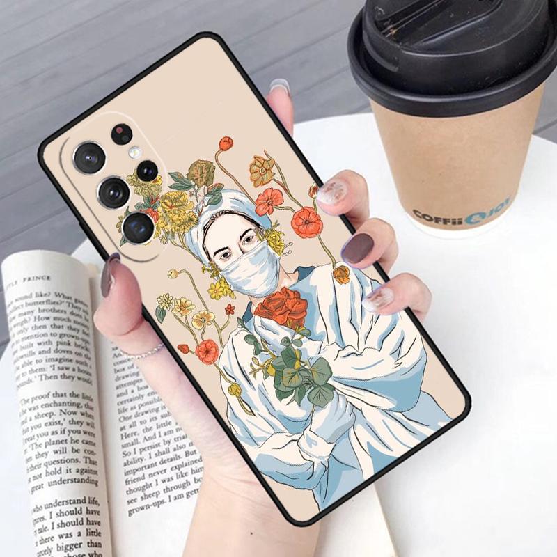 Medicine Doctor Nurse Phone Case Cover For Samsung Galaxy S24 S25 Ultra S21 S22 Ultra S10E Note 10 Plus Note 20 FE S23