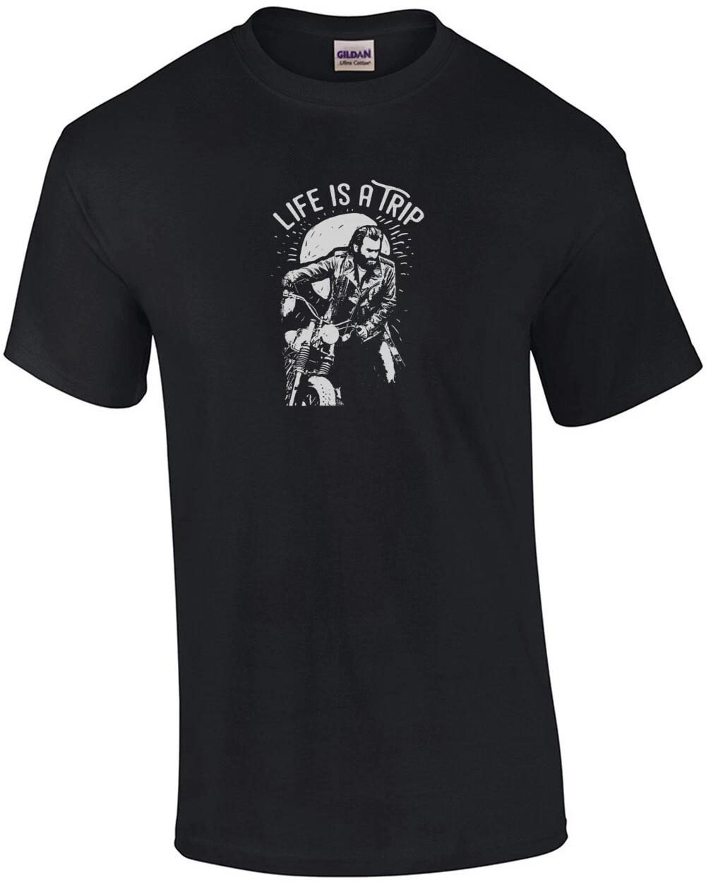 Life Is A Trip Biker Motorcycle T-Shirt L