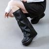 2025 Autumn/Winter New Long Tube Boots Knee-High Boots Thick Sole Niche Design Sensibility Slim Knight Boots Trendy