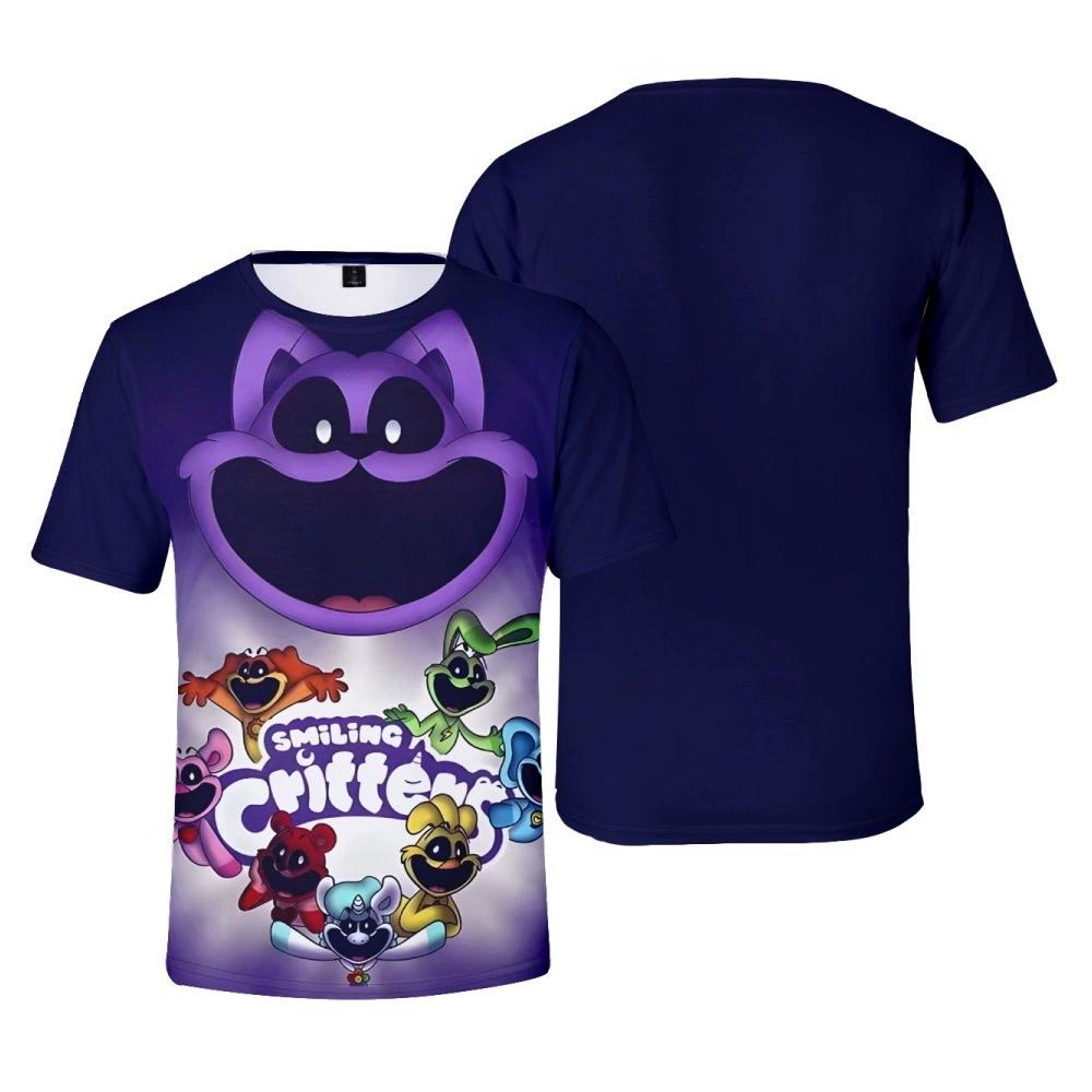 

Smiling Critters Tshirt Hip Hop Men Women Anime Print Top Tees Harajuku Tshirts Fashion Summer T-shirt XXS
