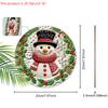 Christmas Wooden Sign with Snowman Pattern - Navidad Round Sign for Front Door, Wall Hanging Decor - Ideal Christmas Decoration
