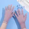 Summer Women'S Ice Silk Thin Gloves Fingerless Half-Finger Uv Protection Sunscreen Female Gloves Nail Gloves Riding Driving