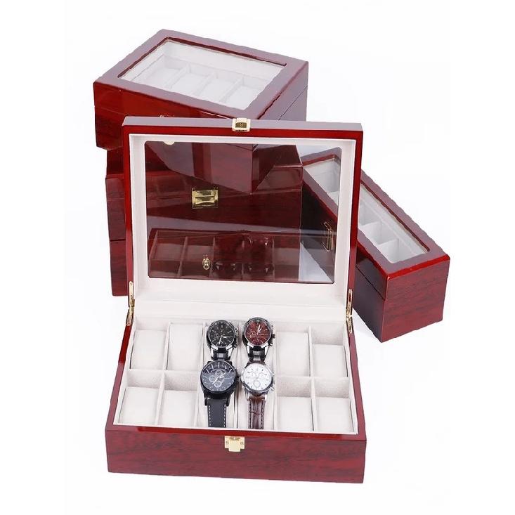 WellZone Style Chinois Bois 2/3/5/6/10/12 Positions Luxe Boîte à Montres Organiseurs Coffret Support Bois Boîtes Cadeau de Fête