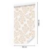 Wallpaper Flowers White and Cream, a Distinct Detail for the Living Room and Bedroom 50x1000